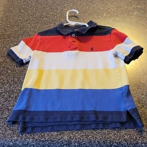 Boys polo multi color striped